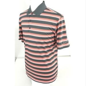 Nike Golf Medium Gray/Orange Short Sleeve Polo